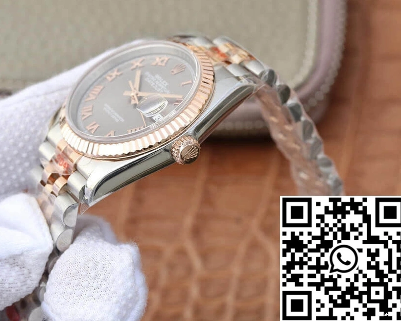 36MM Rose Factory Rolex Silver Dial GM 116231-0087 Gold Datejust 0518
